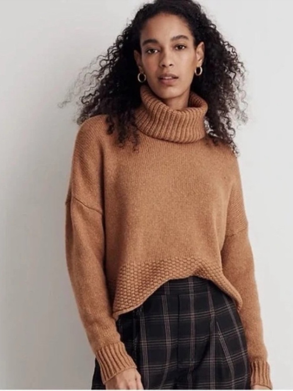 Madewell Camel Turtleneck Sweater